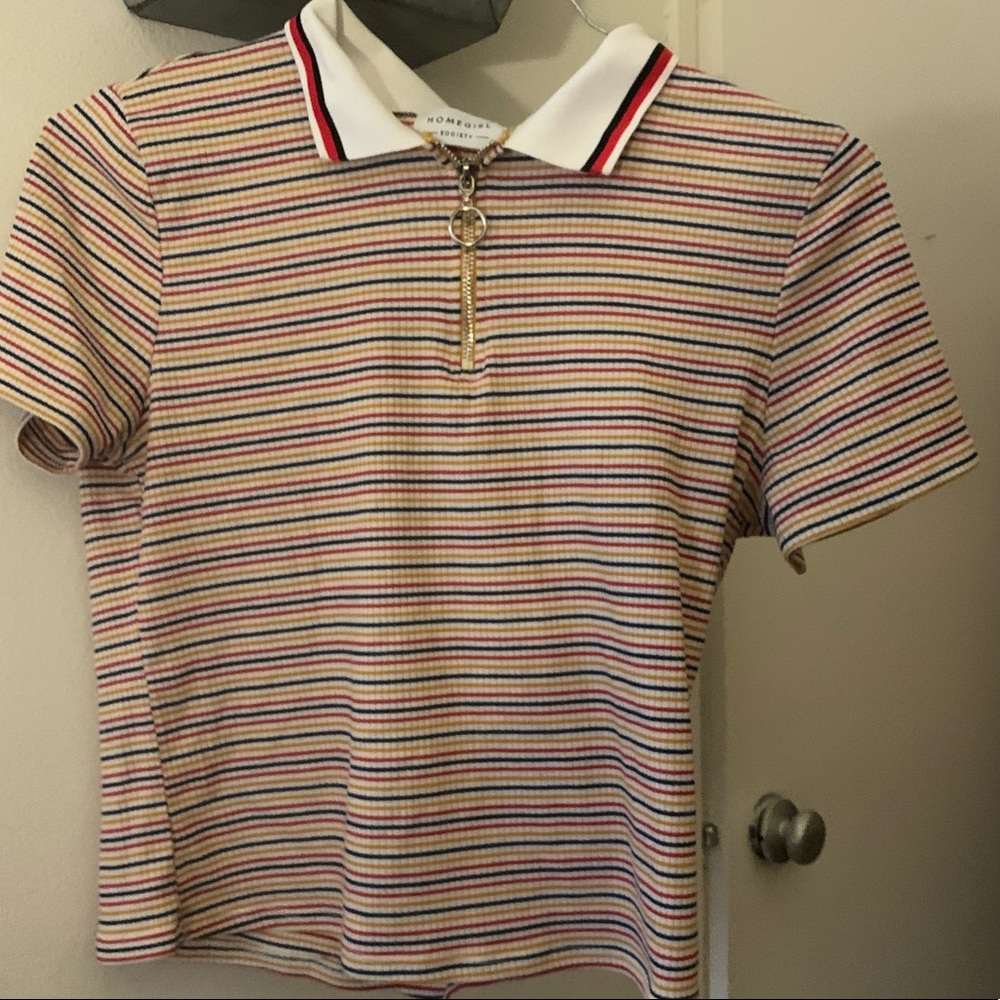 Multi-colored collared shirt💛